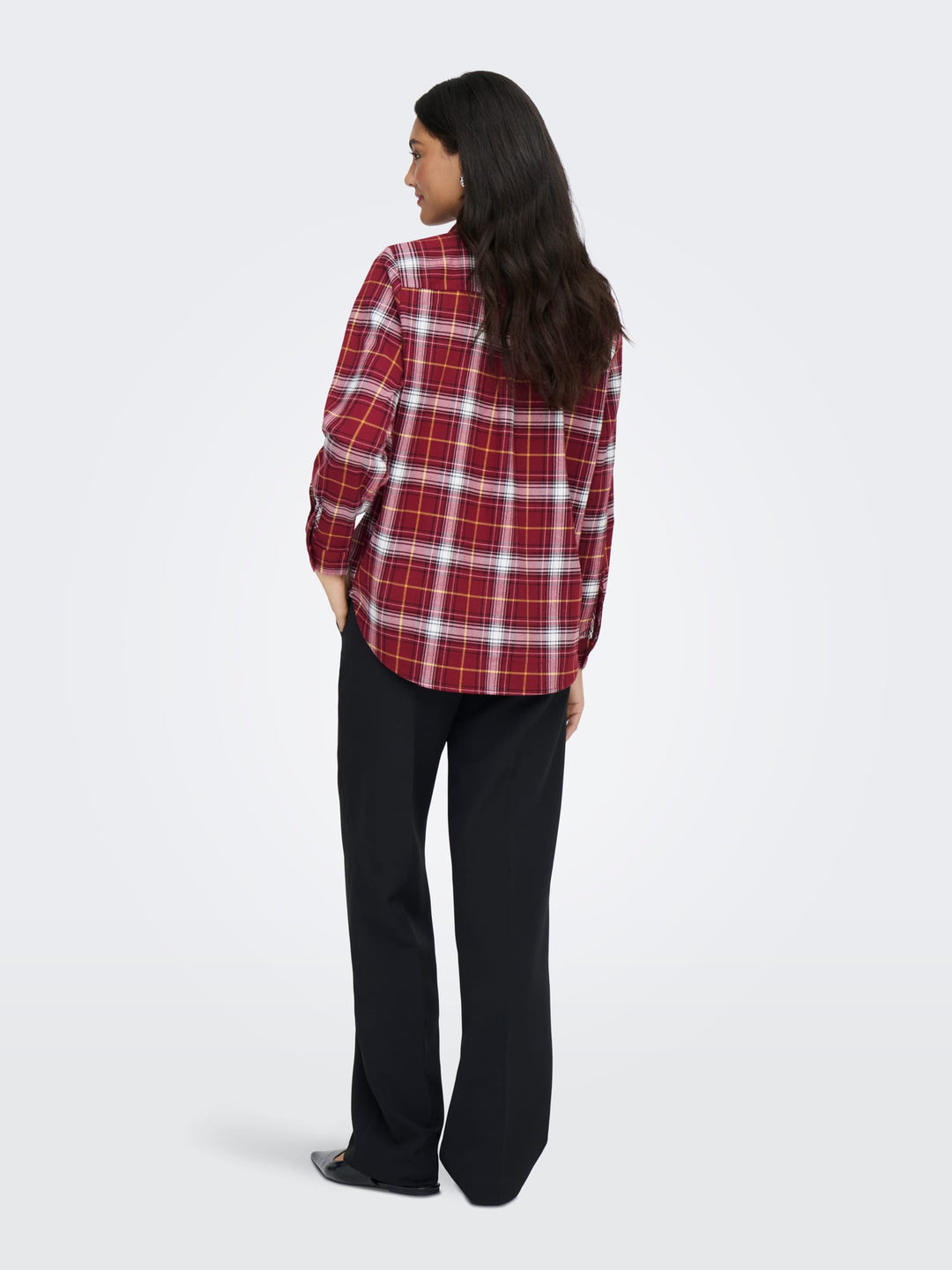 Only blouse l/m dames rood dessin