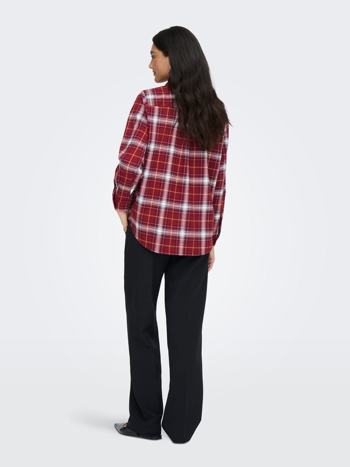 Only blouse l/m dames rood dessin