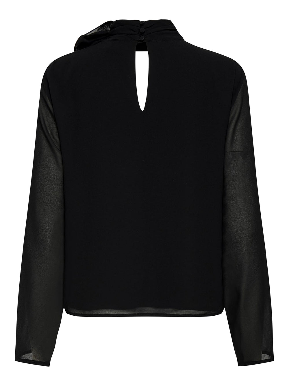 Jacqueline de Yong JDYNOMI L/S HIGH NECK TOP – dames - Zwart