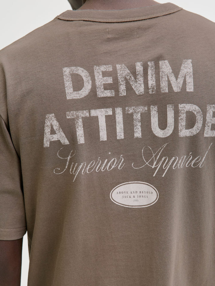 Jack & Jones T-shirt k/m taupe – heren
