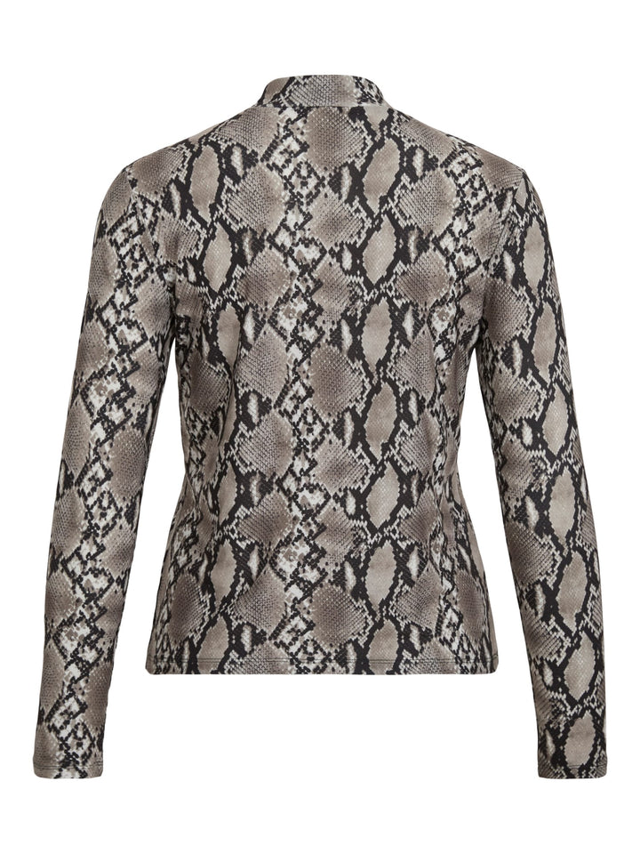 Vila top l/m dames zwart dessin – 14066134 leoa