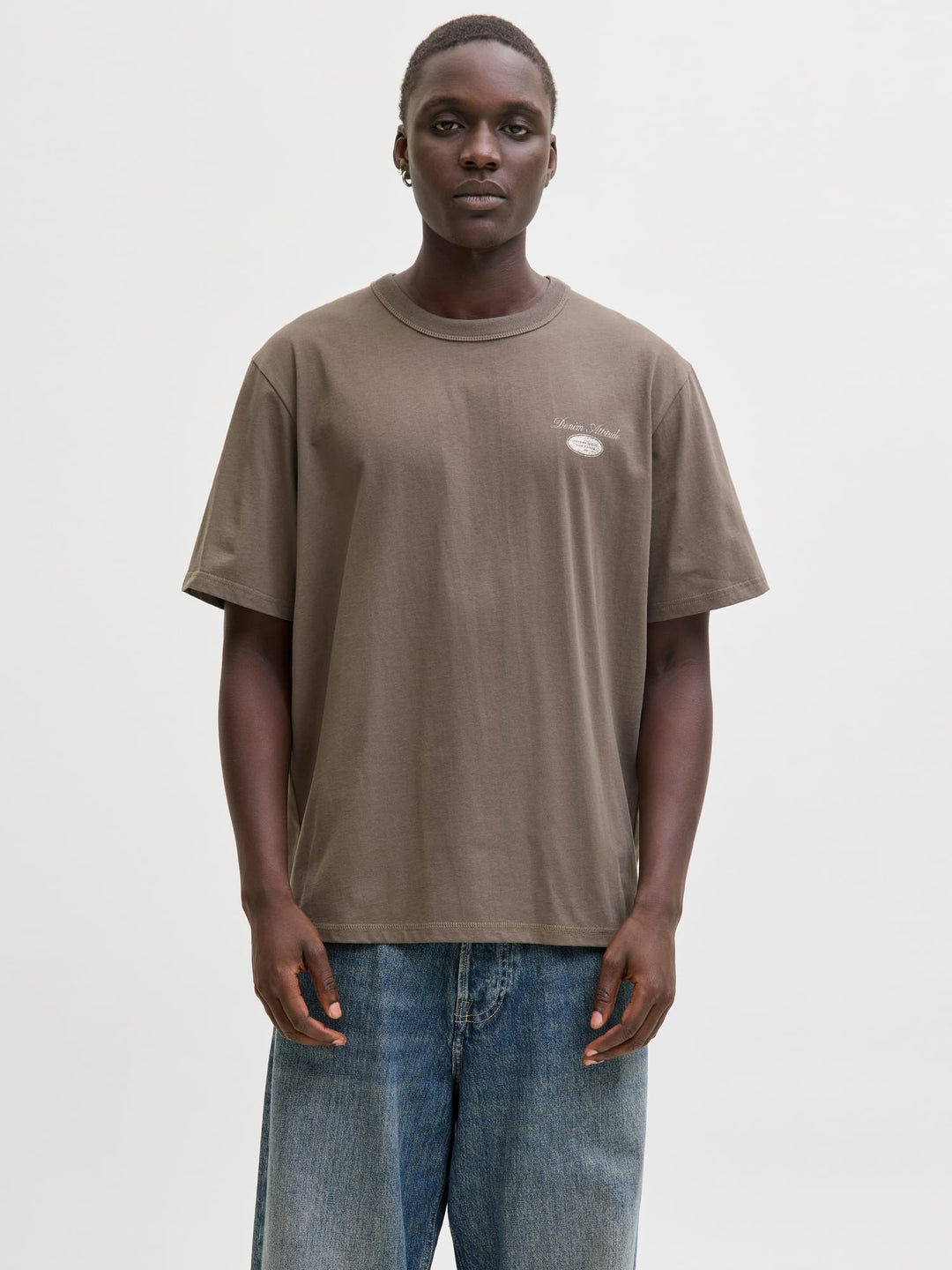 Jack & Jones T-shirt k/m taupe – heren