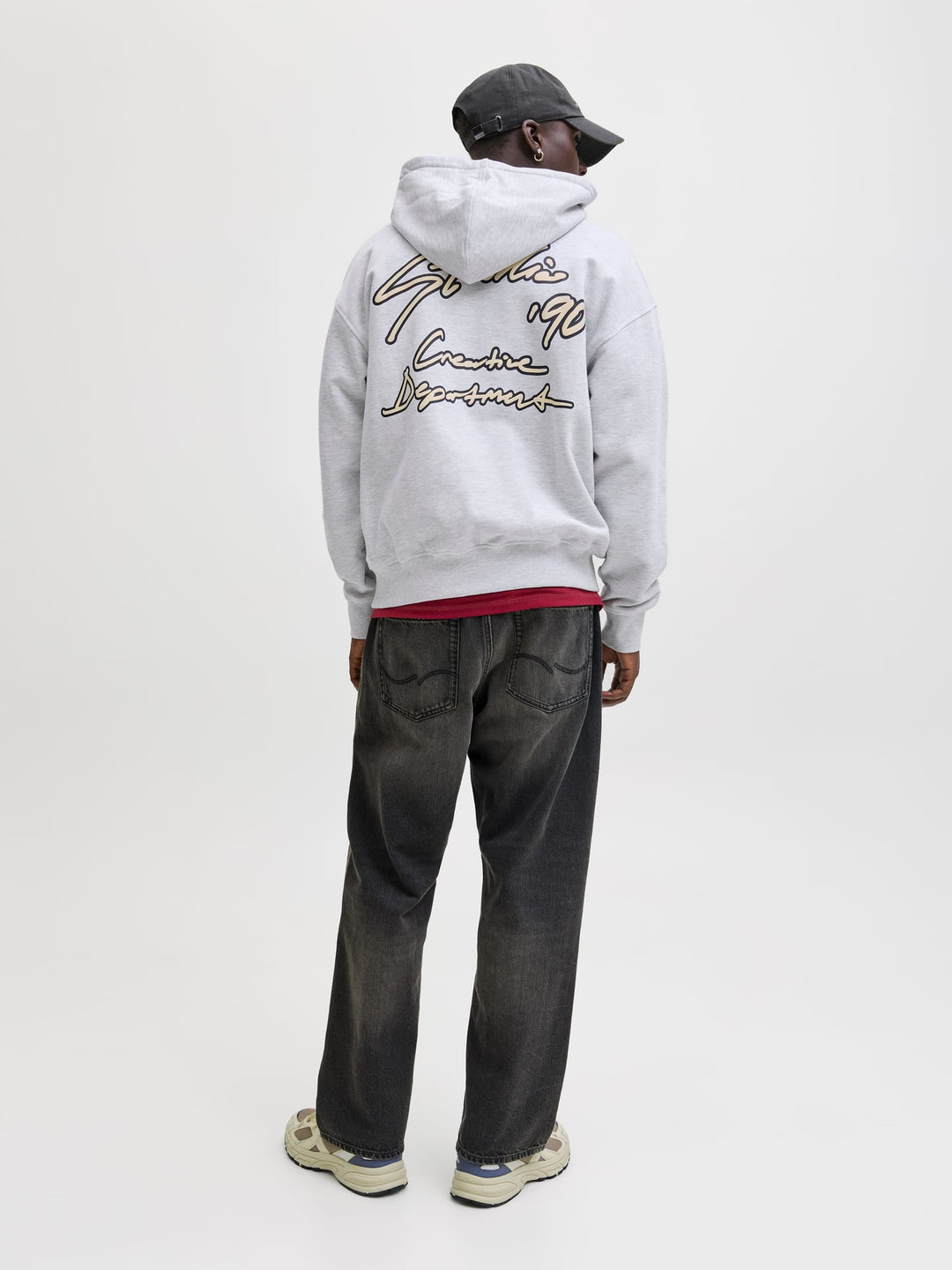 Jack & Jones Nostalgia hoodie grijs melee – heren