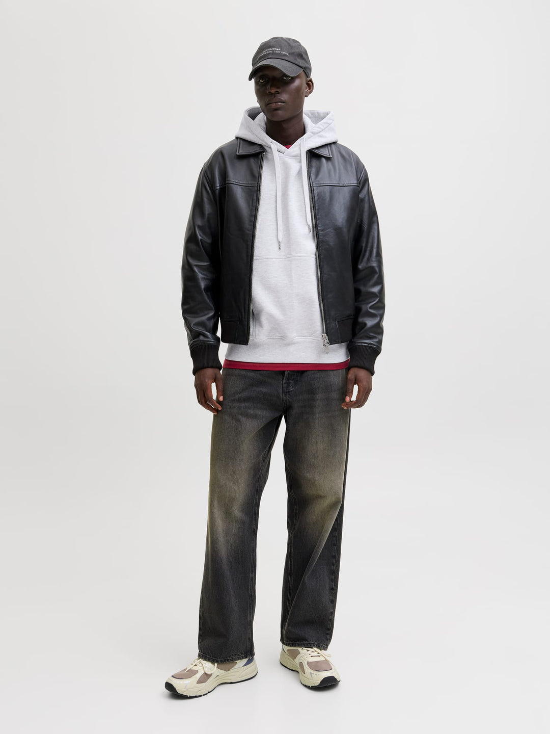 Jack & Jones Nostalgia hoodie grijs melee – heren