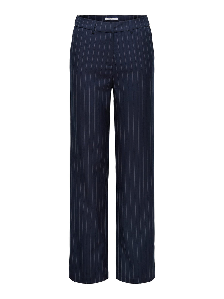 Only 15378810 Aline lange broek dames blauw dessin - L32