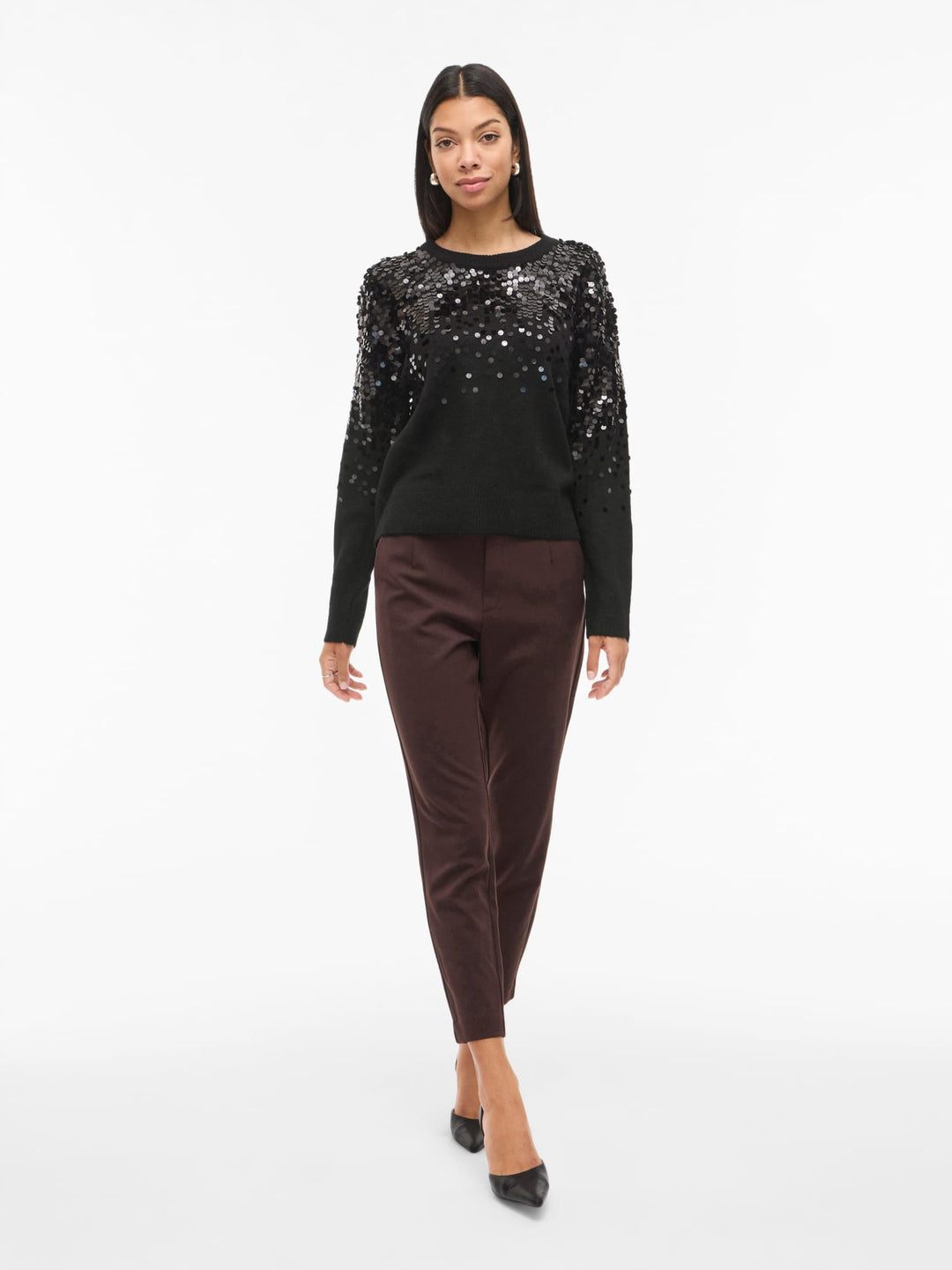 Vila 14111877 siquin trui zwart – dames