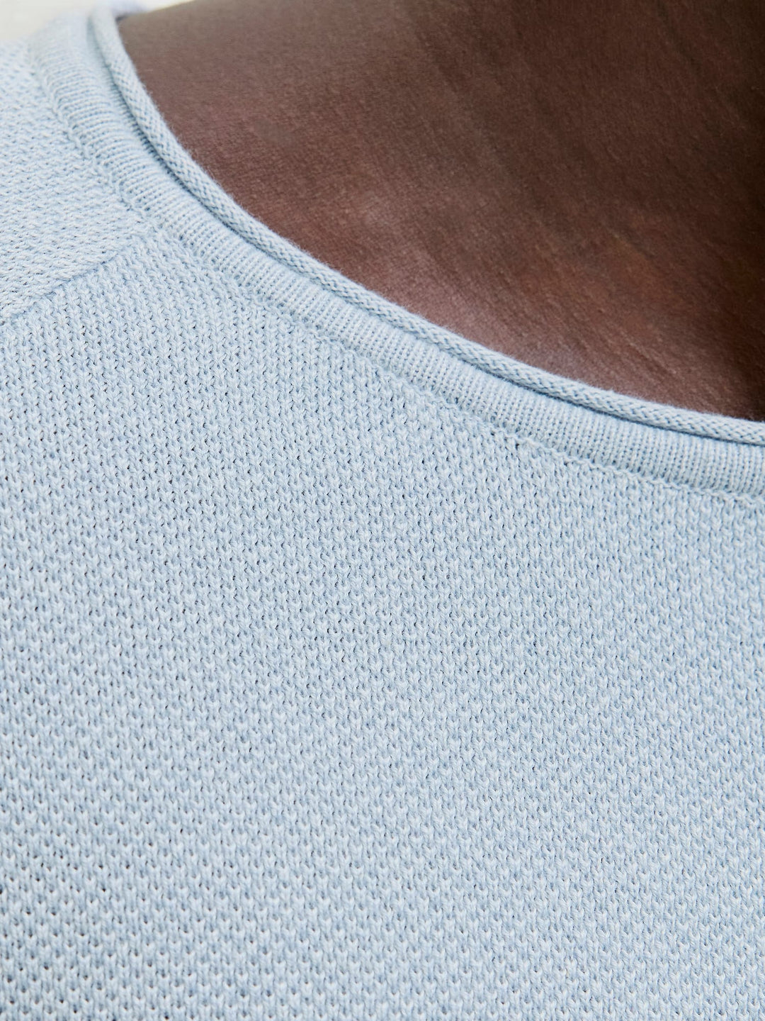 Jack & Jones JJEHILL KNIT CREW NECK NOOS trui heren lichtblauw