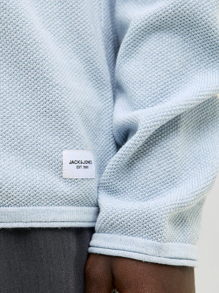 Jack & Jones JJEHILL KNIT CREW NECK NOOS trui heren lichtblauw