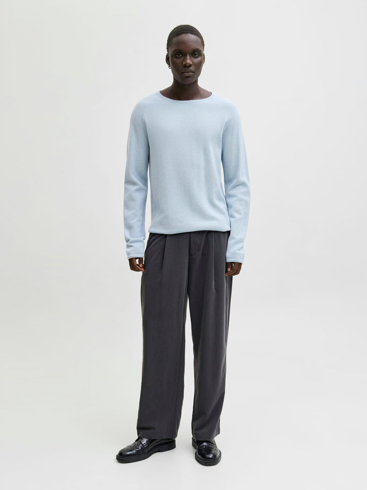 Jack & Jones JJEHILL KNIT CREW NECK NOOS trui heren lichtblauw