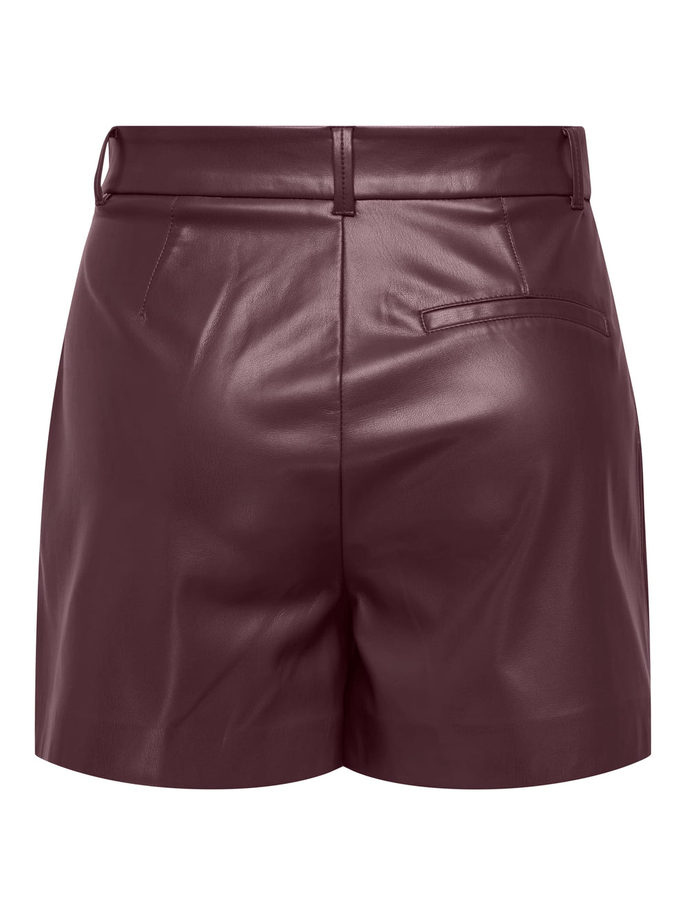 Only 15351265 Smooth short (imitatie) leer bordeaux – dames