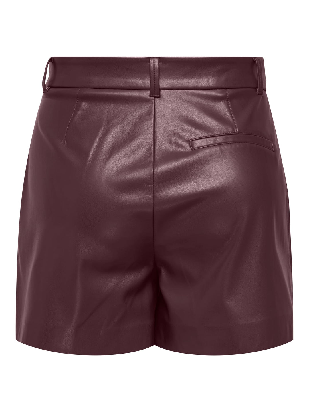 Only 15351265 Smooth short (imitatie) leer bordeaux – dames