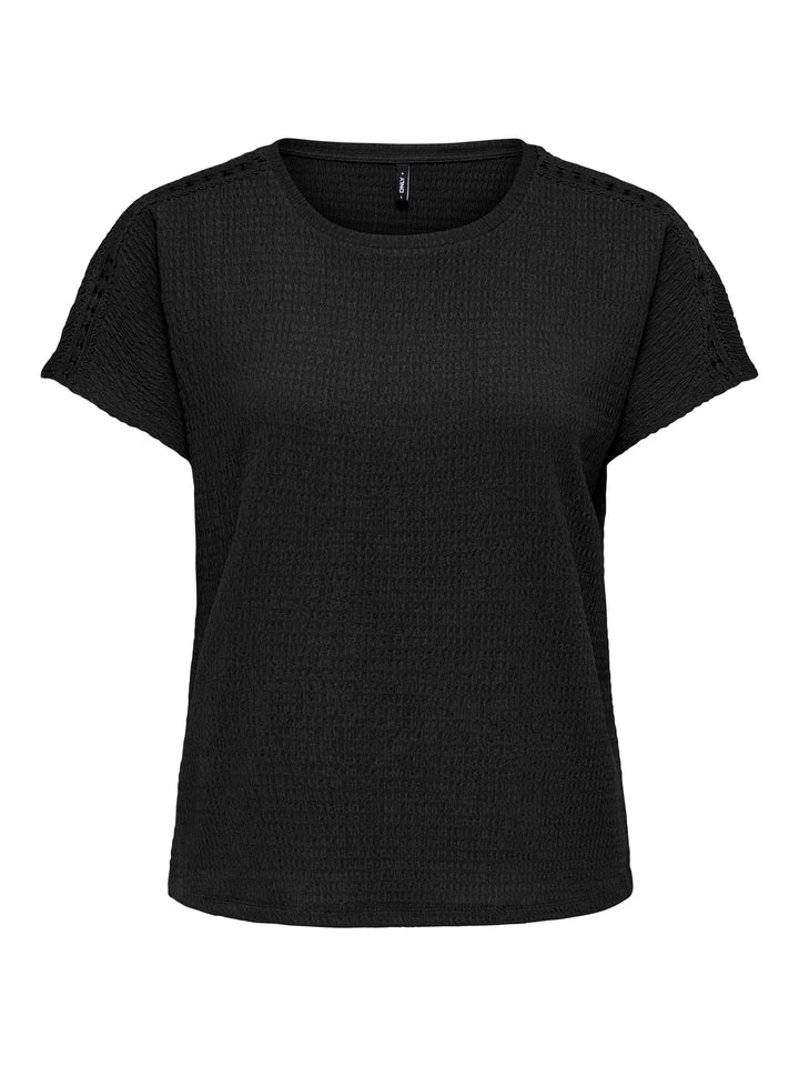Only 15376483 Debbie top k/m dames zwart