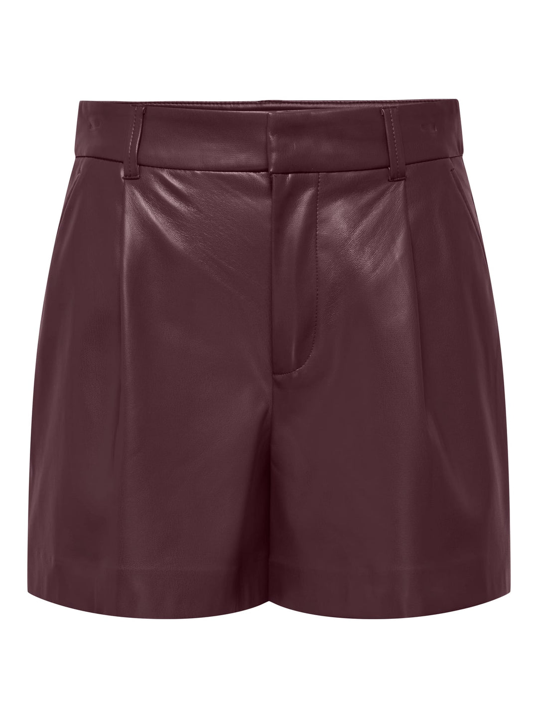 Only 15351265 Smooth short (imitatie) leer bordeaux – dames