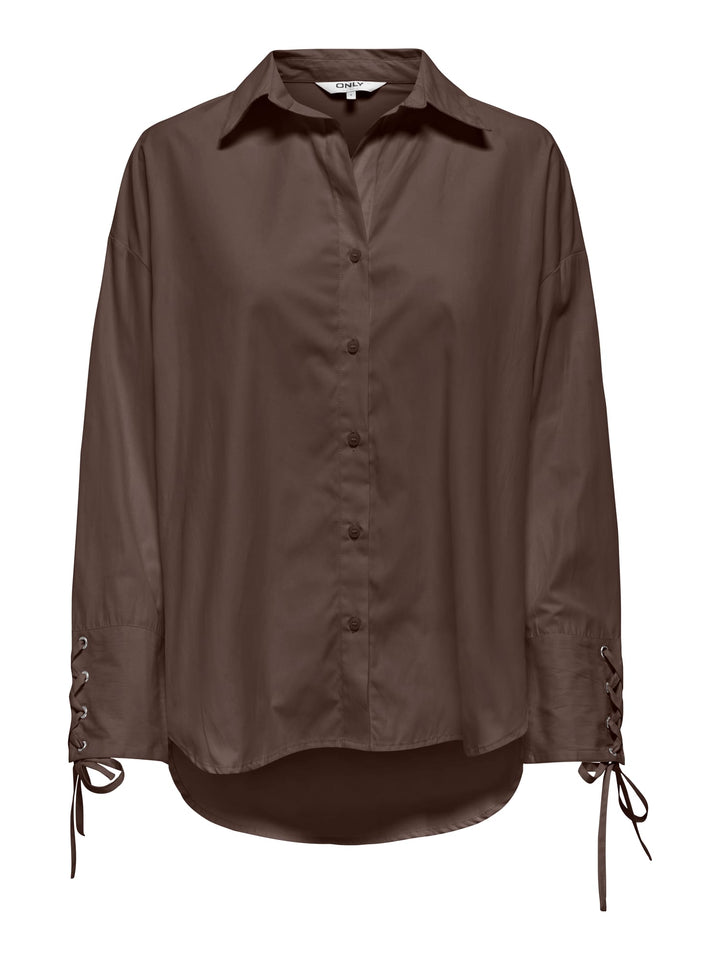 Only 15376880 Oregon blouse l/m bruin – dames
