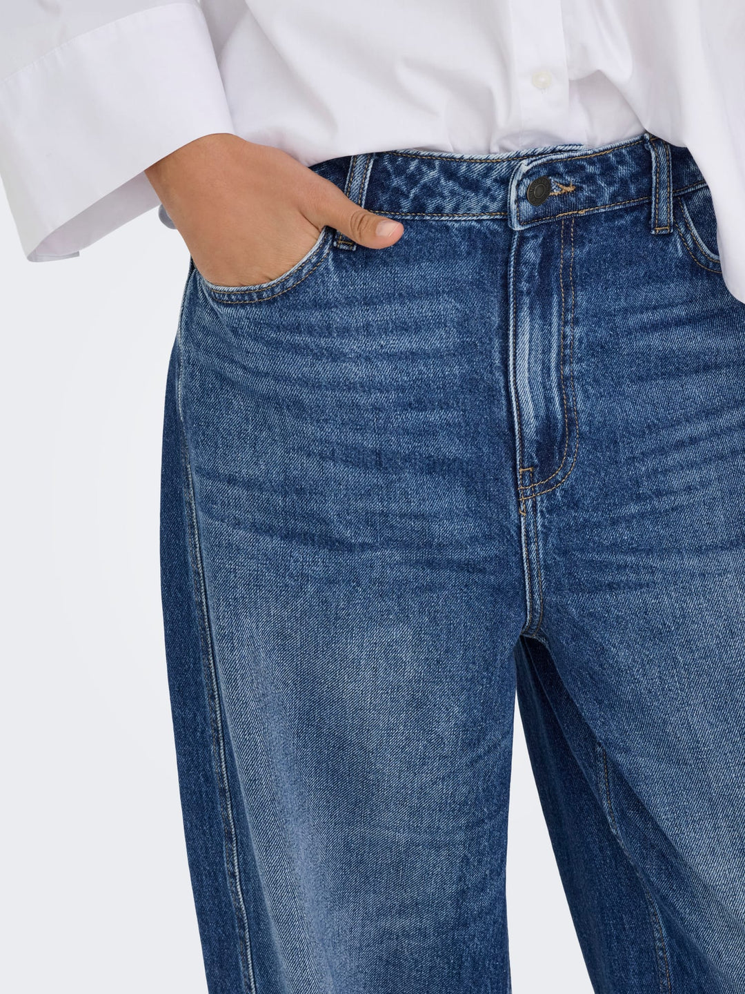 Jacqueline de Yong jeans low crotch baggy fit – dames - Blue Denim - L32