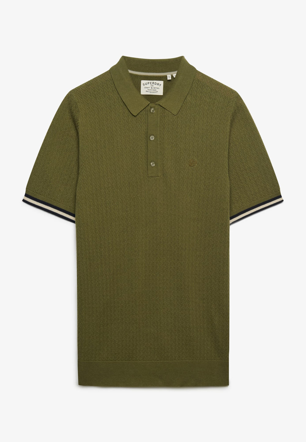 Superdry polo k/m heren army – M1110458A