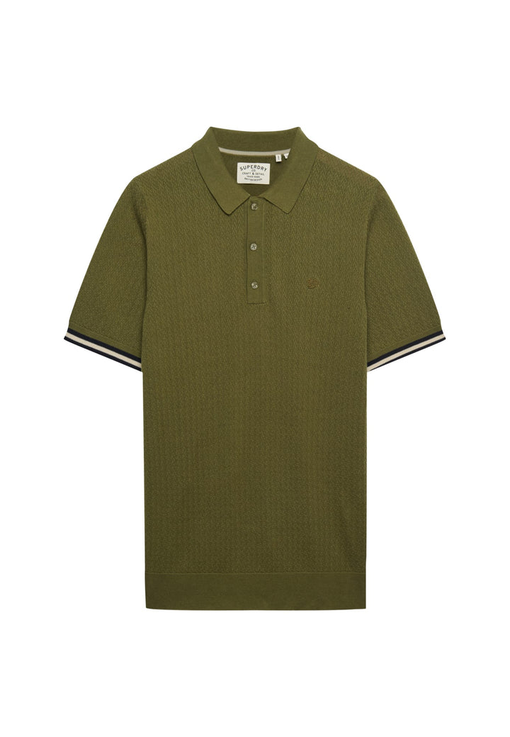 Superdry polo k/m heren army – M1110458A