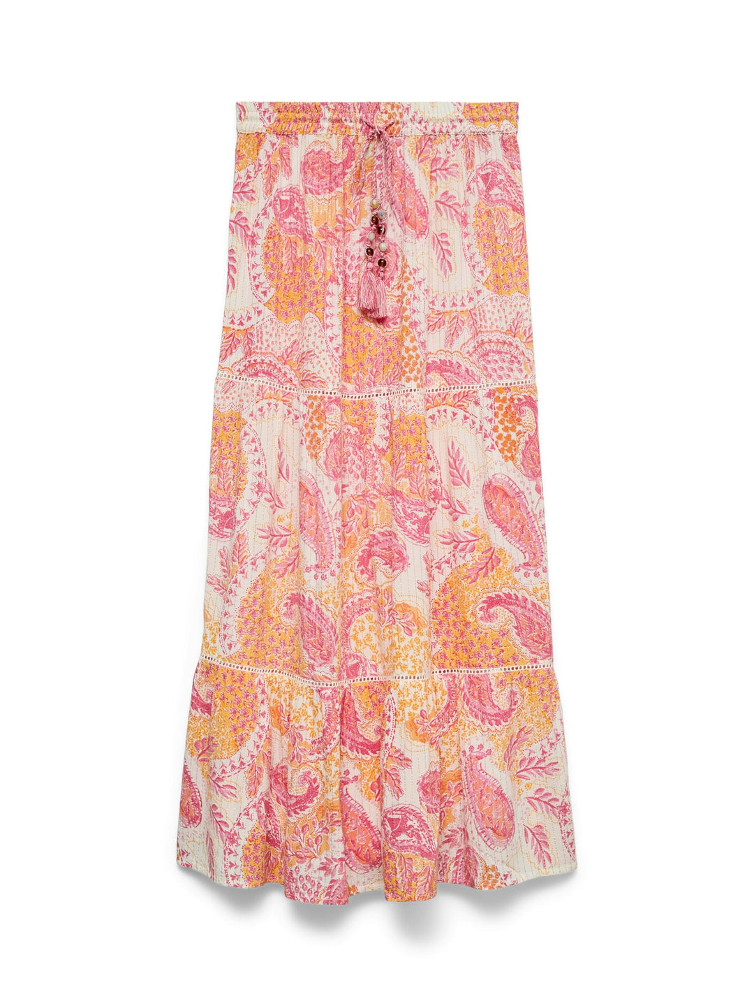 VERO MODA 10344759 Nina maxi rok – dames - Roze Dessin