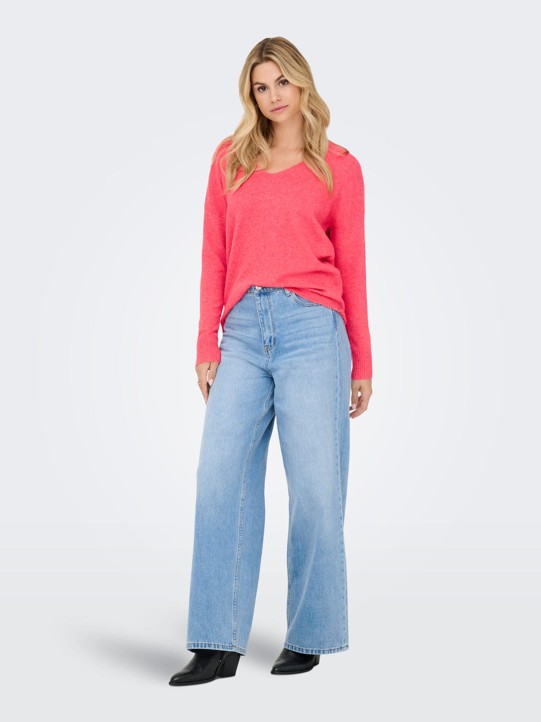 Only 15224360 Rica trui dames koraal rood