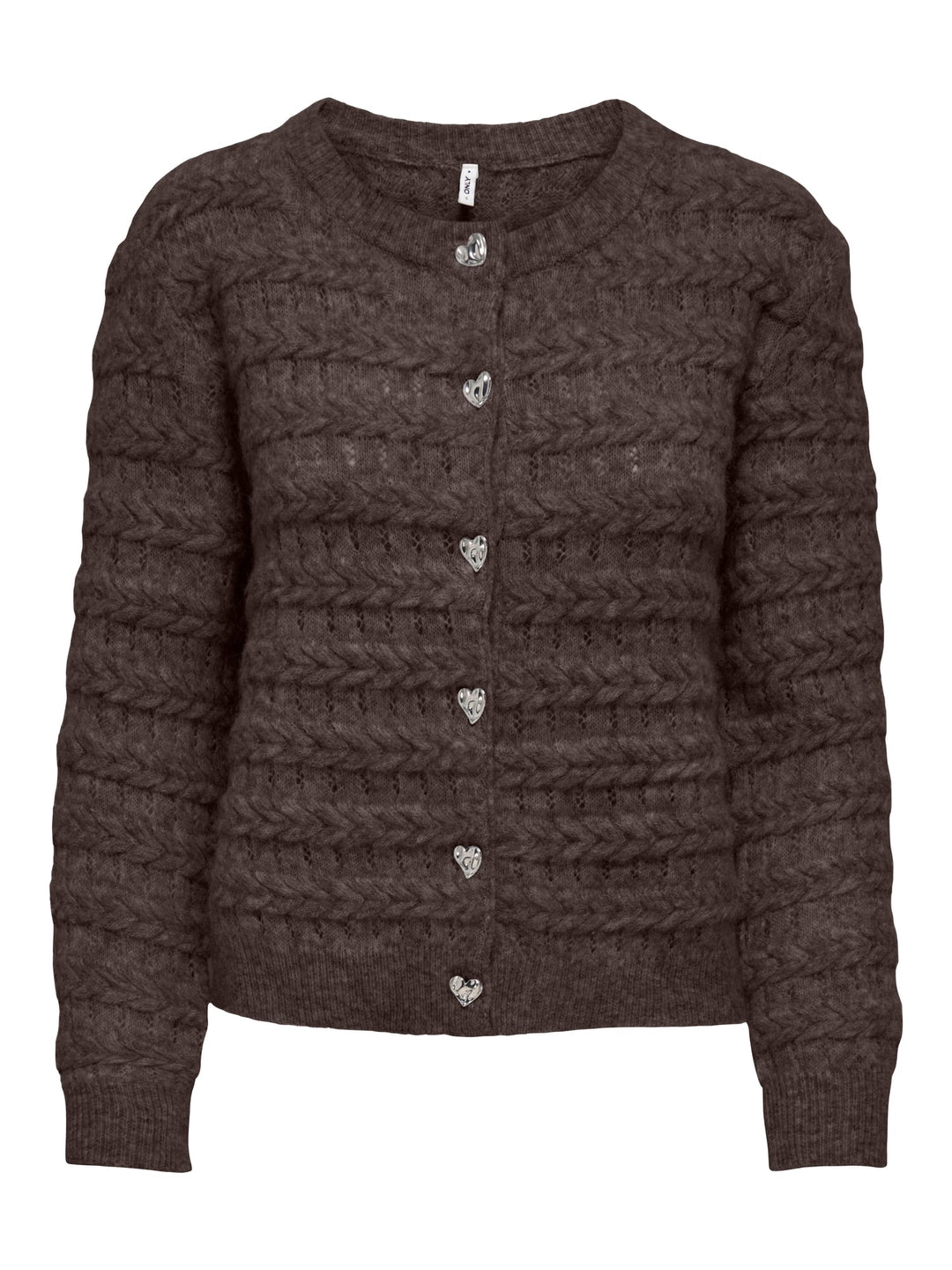 Only 15375144 cabala vest gebreid dames bruin