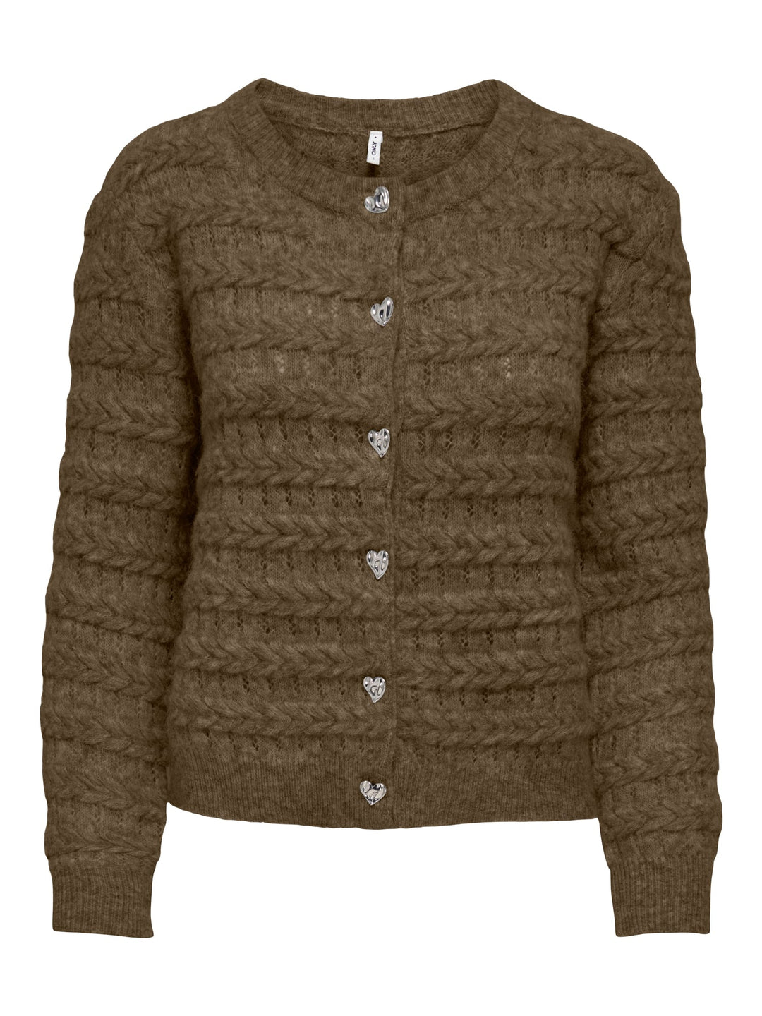 Only 15375144 cabala vest gebreid groen melee – dames