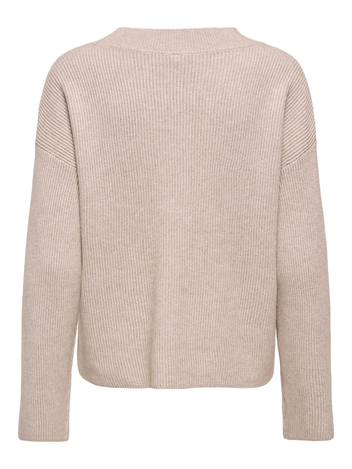 Only 15374822 Katia vest gebreid dames zand