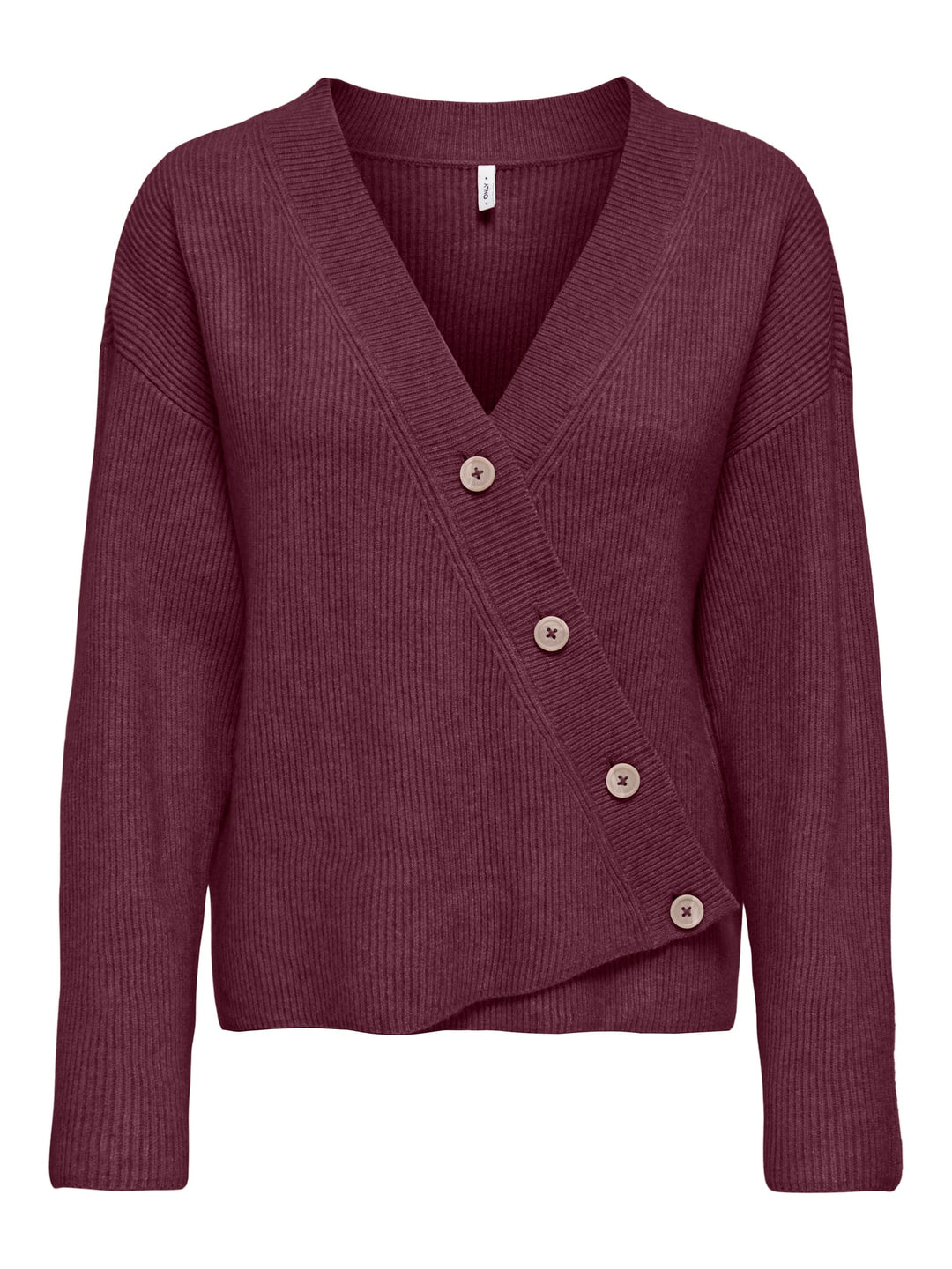 Only 15374822 katia vest gebreid bordeaux – dames