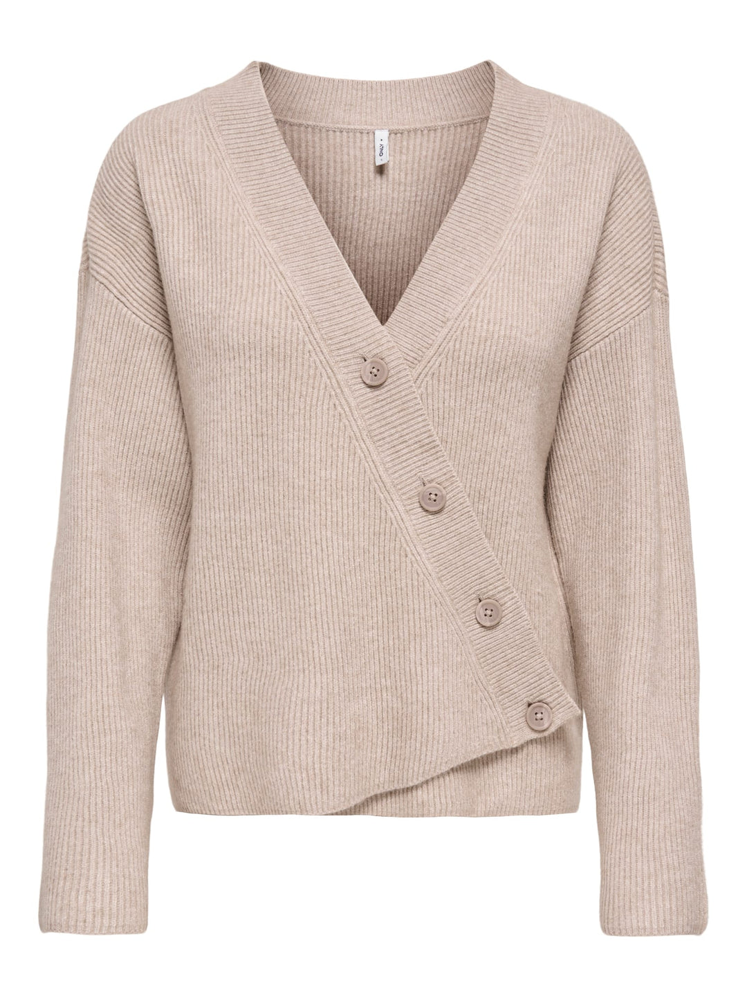 Only 15374822 Katia vest gebreid dames zand