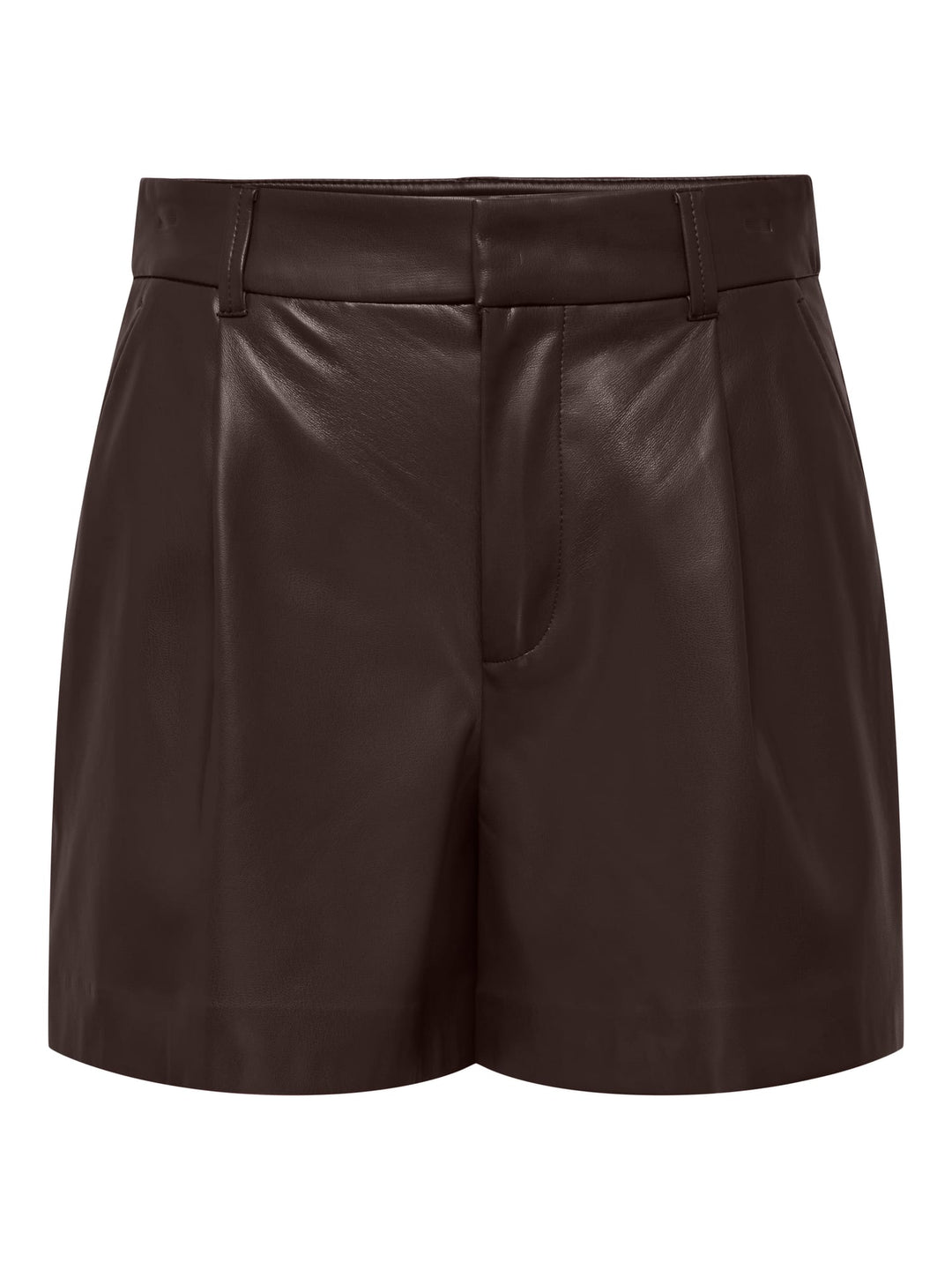 Only 15351265 Smooth short (imitatie) leer bruin – dames