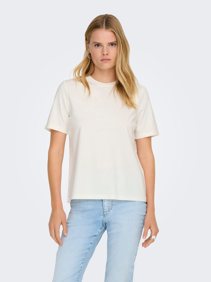 Only 15368560 Sophia T-shirt off-white – dames
