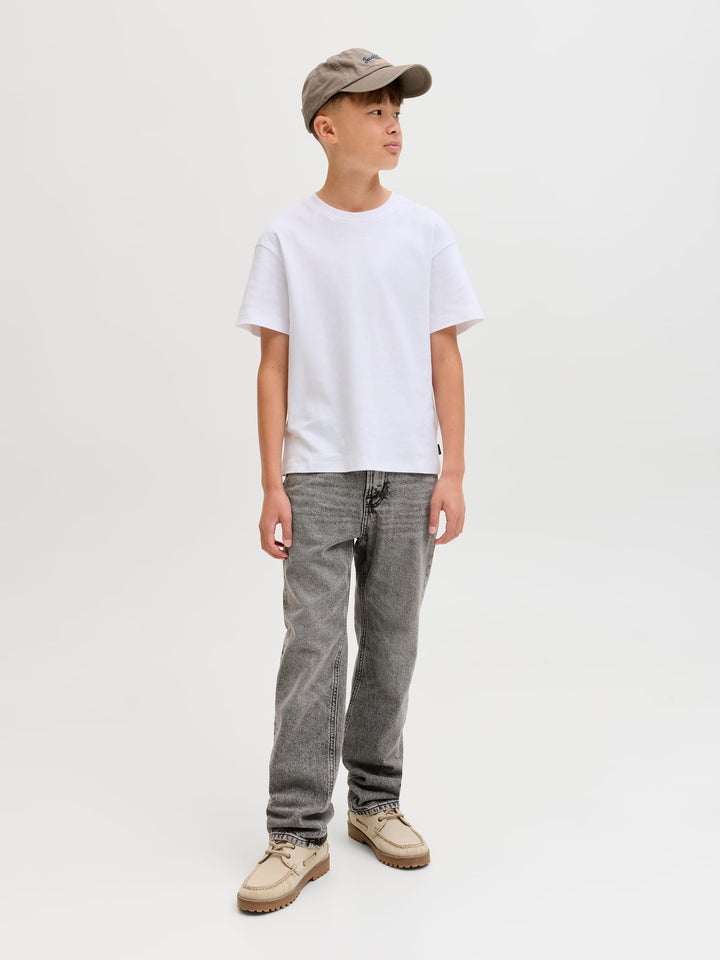Jack & Jones Kids jeans loose fit grijs – jongens - Grey Denim