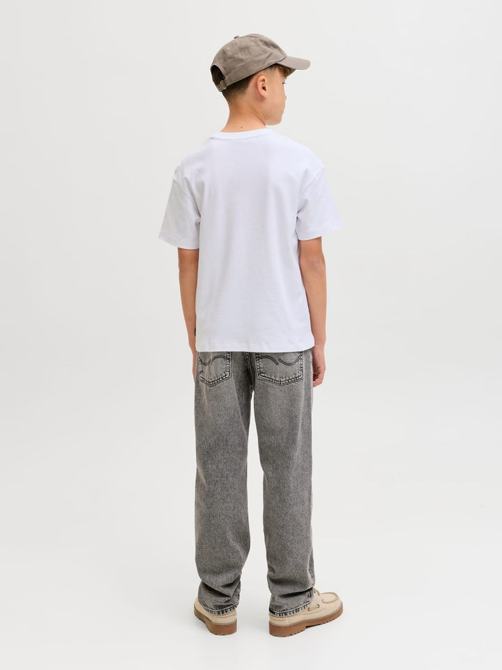 Jack & Jones Kids jeans loose fit grijs – jongens - Grey Denim
