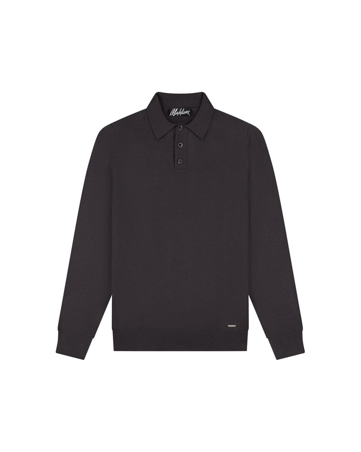 Malelions men MM3-AW25-17 polo l/m bruin – heren