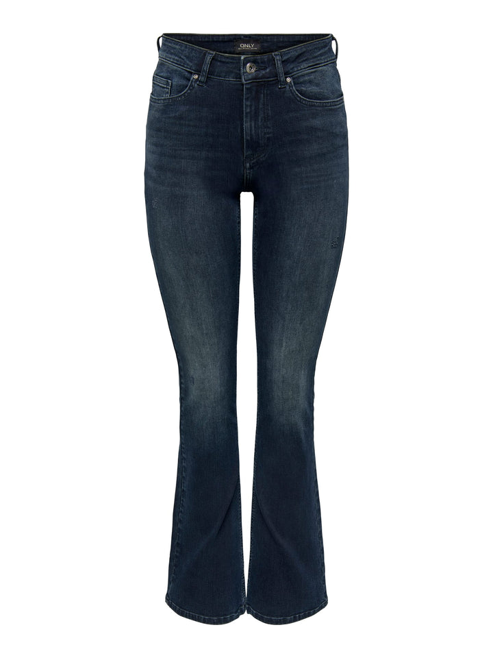 Only flared jeans blauw denim - dames - Blue Denim - L32