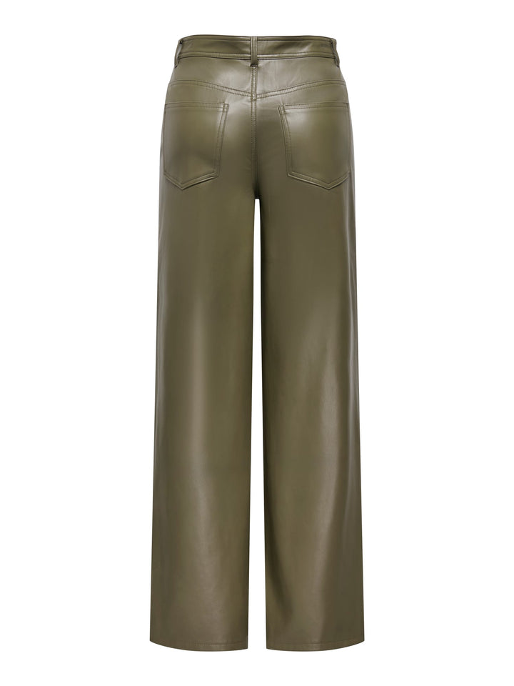 Only 15376854 Smooth lange broek dames donkergroen - L32