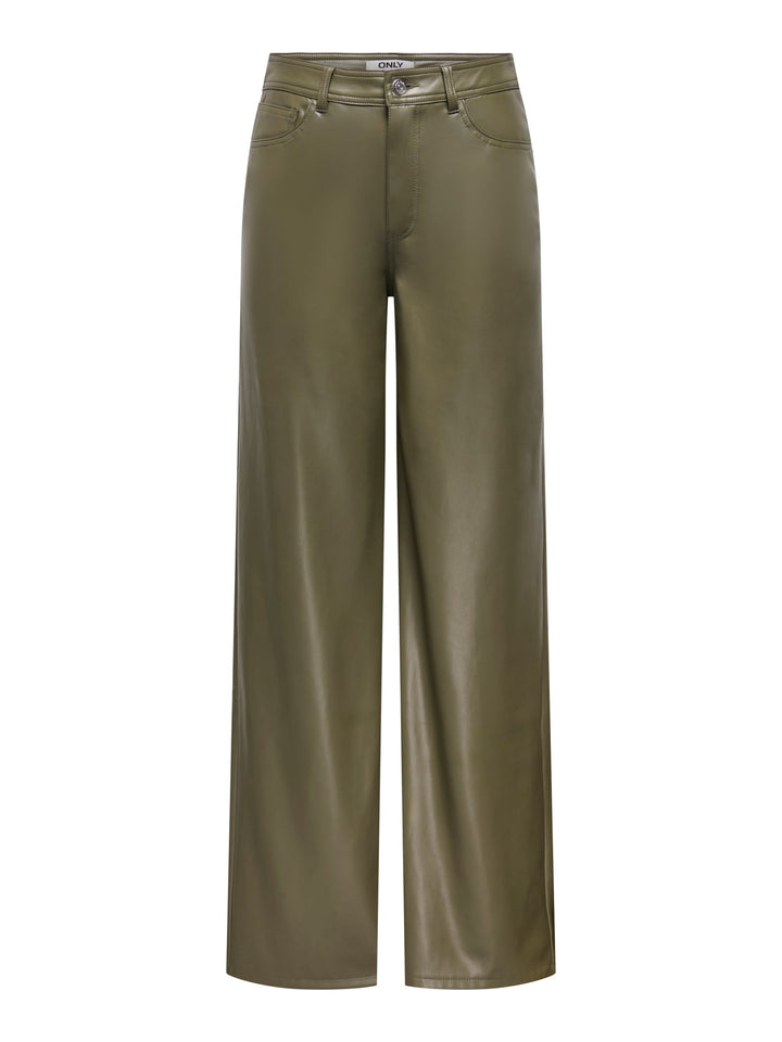 Only 15376854 Smooth lange broek dames donkergroen - L32