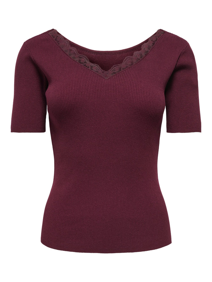 Jacqueline de Yong 15376557 Nanna t-shirt bordeaux