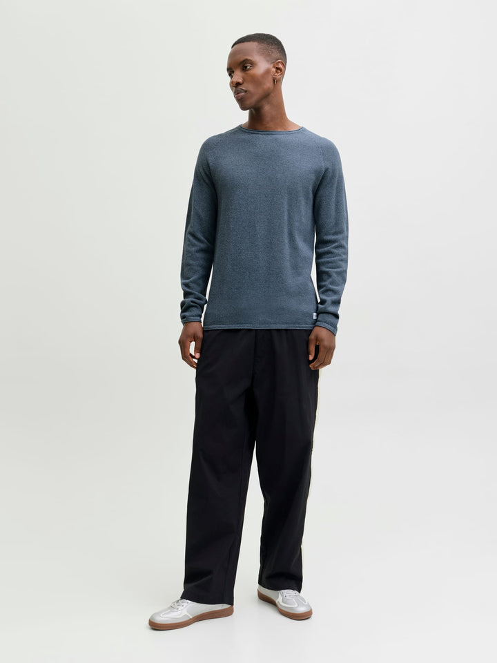 Jack & Jones JJEHILL KNIT CREW NECK NOOS – trui heren - Rafblauw
