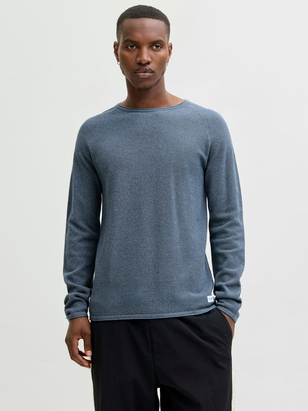 Jack & Jones JJEHILL KNIT CREW NECK NOOS – trui heren - Rafblauw