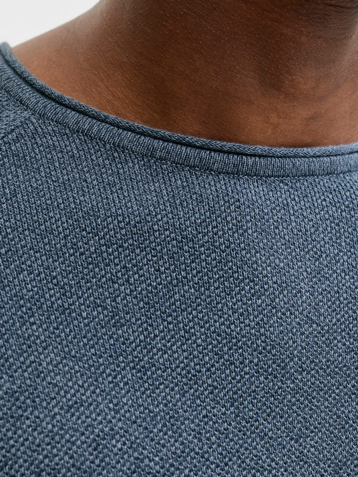 Jack & Jones JJEHILL KNIT CREW NECK NOOS – trui heren - Rafblauw