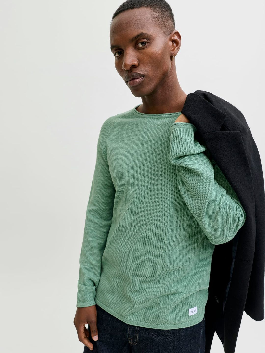 Jack & Jones 12157321 HILL trui oud groen – heren
