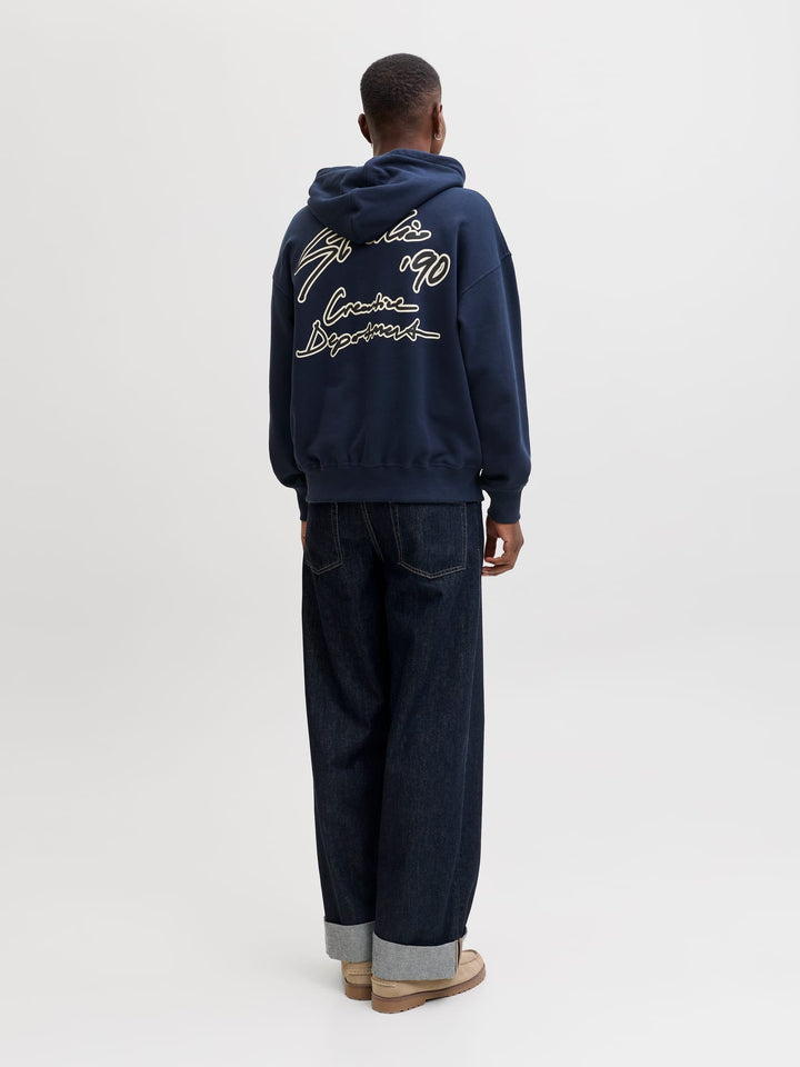 Jack & Jones Nostalgia hoodie navy – heren