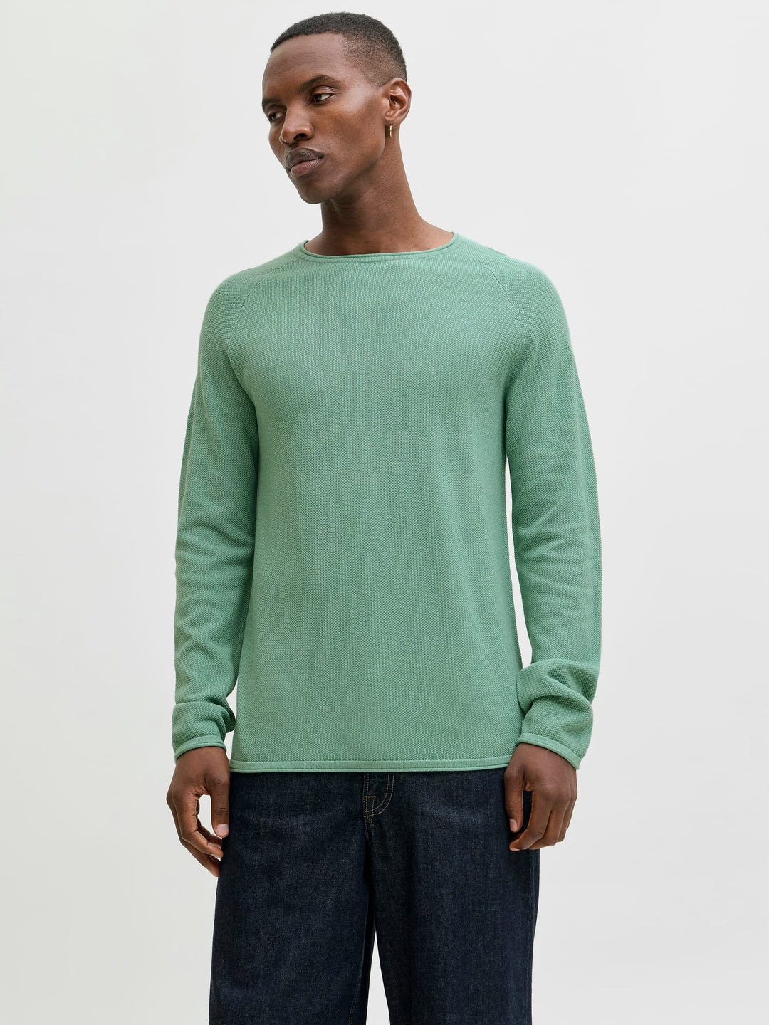 Jack & Jones JJEHILL KNIT CREW NECK NOOS trui heren oud groen