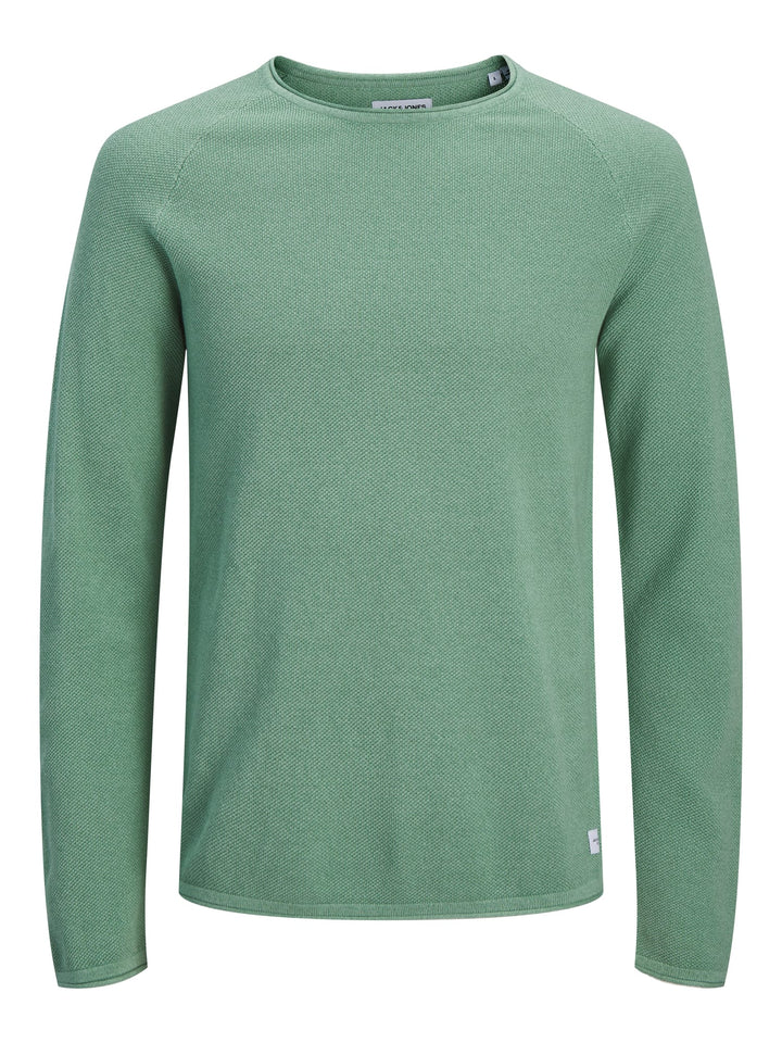 Jack & Jones JJEHILL KNIT CREW NECK NOOS trui heren oud groen