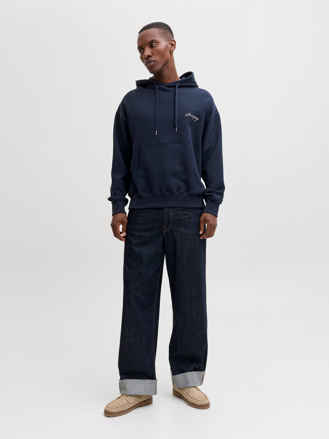 Jack & Jones Nostalgia hoodie navy – heren
