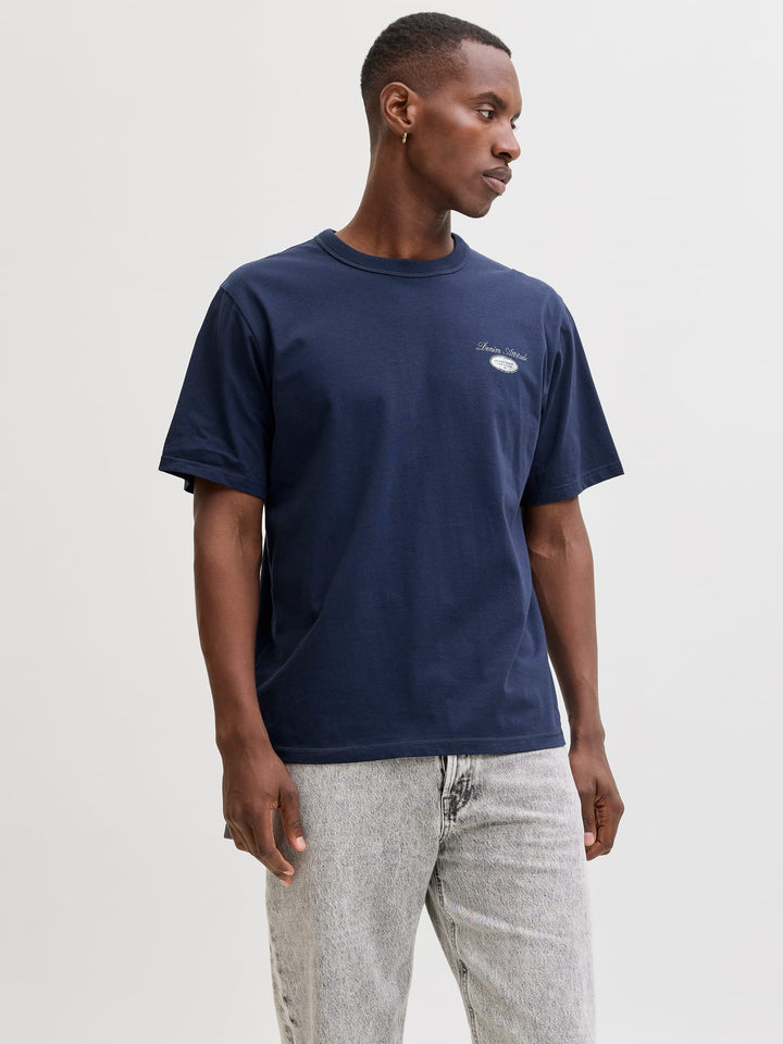Jack & Jones T-shirt k/m heren navy – JJEDOVER
