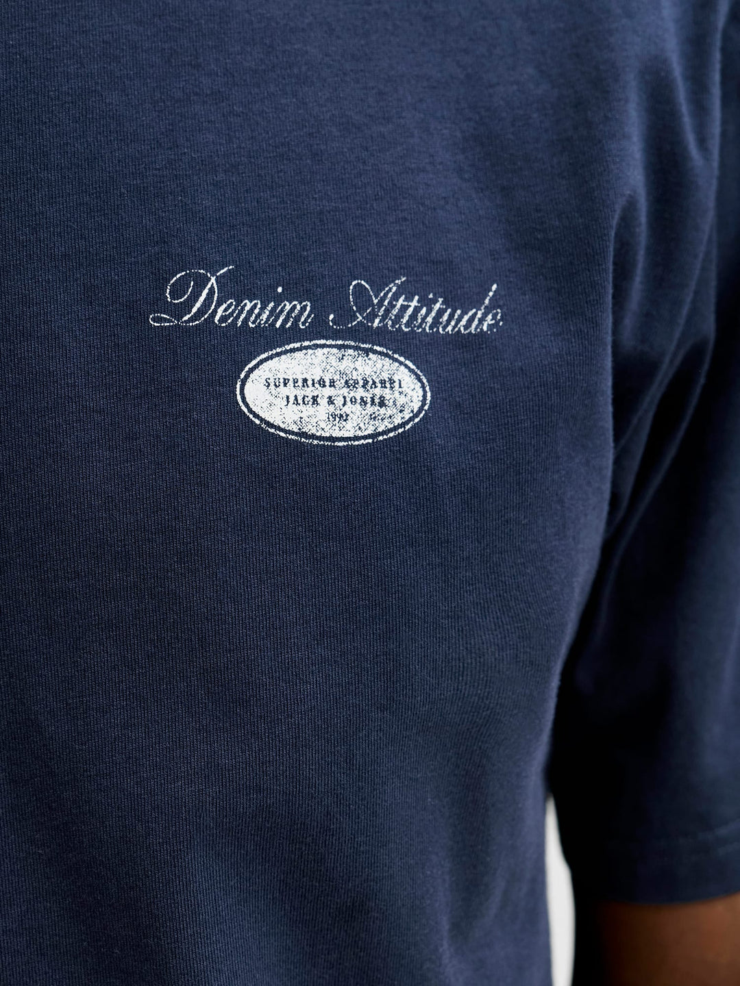 Jack & Jones T-shirt k/m heren navy – JJEDOVER