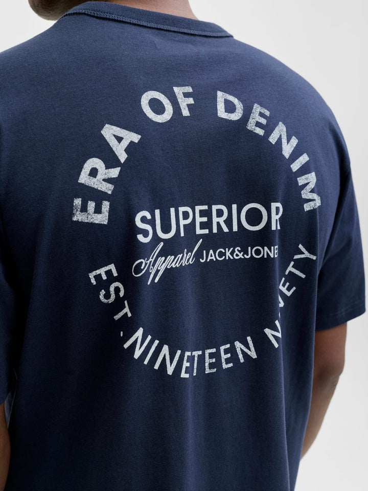 Jack & Jones T-shirt k/m heren navy – JJEDOVER