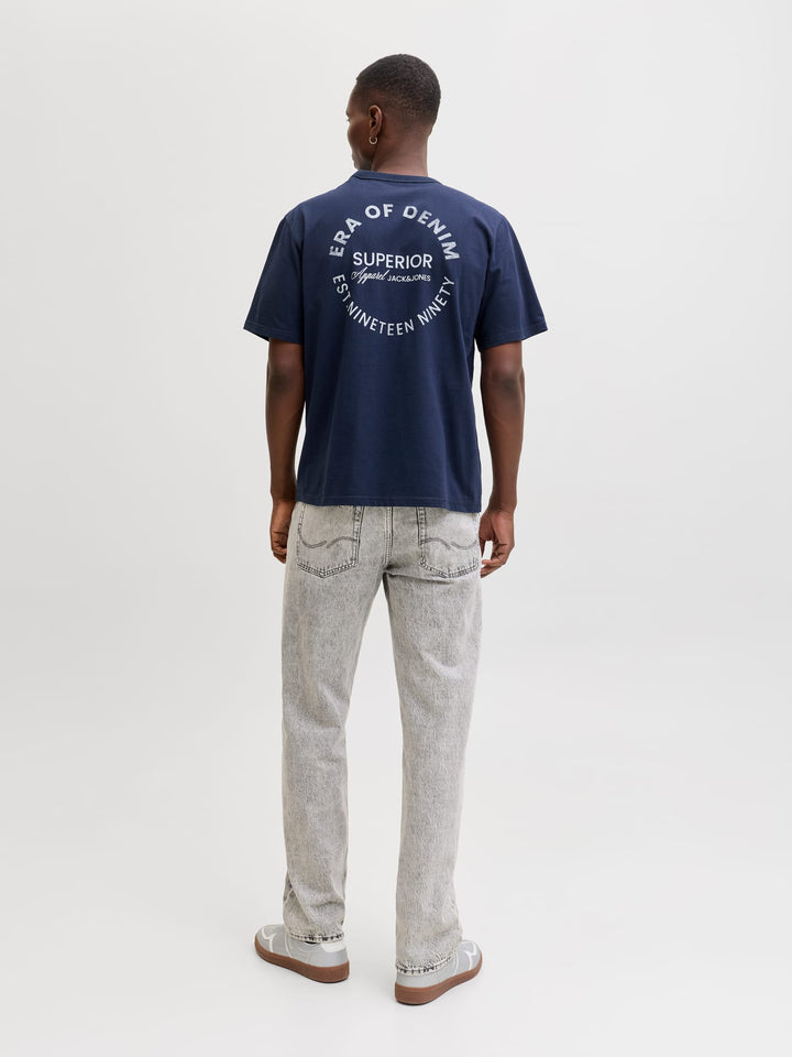 Jack & Jones T-shirt k/m heren navy – JJEDOVER