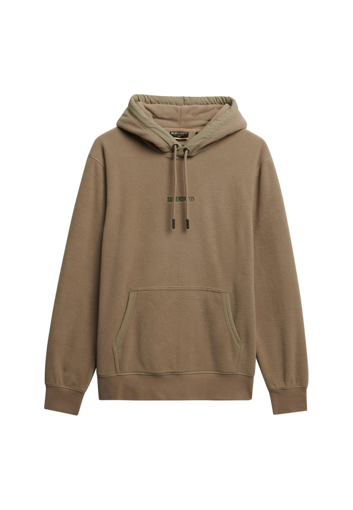 Superdry fleece hoodie zand – heren